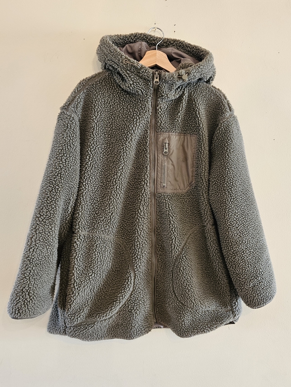 H&M Hooded Sherpa Teddy Jacket